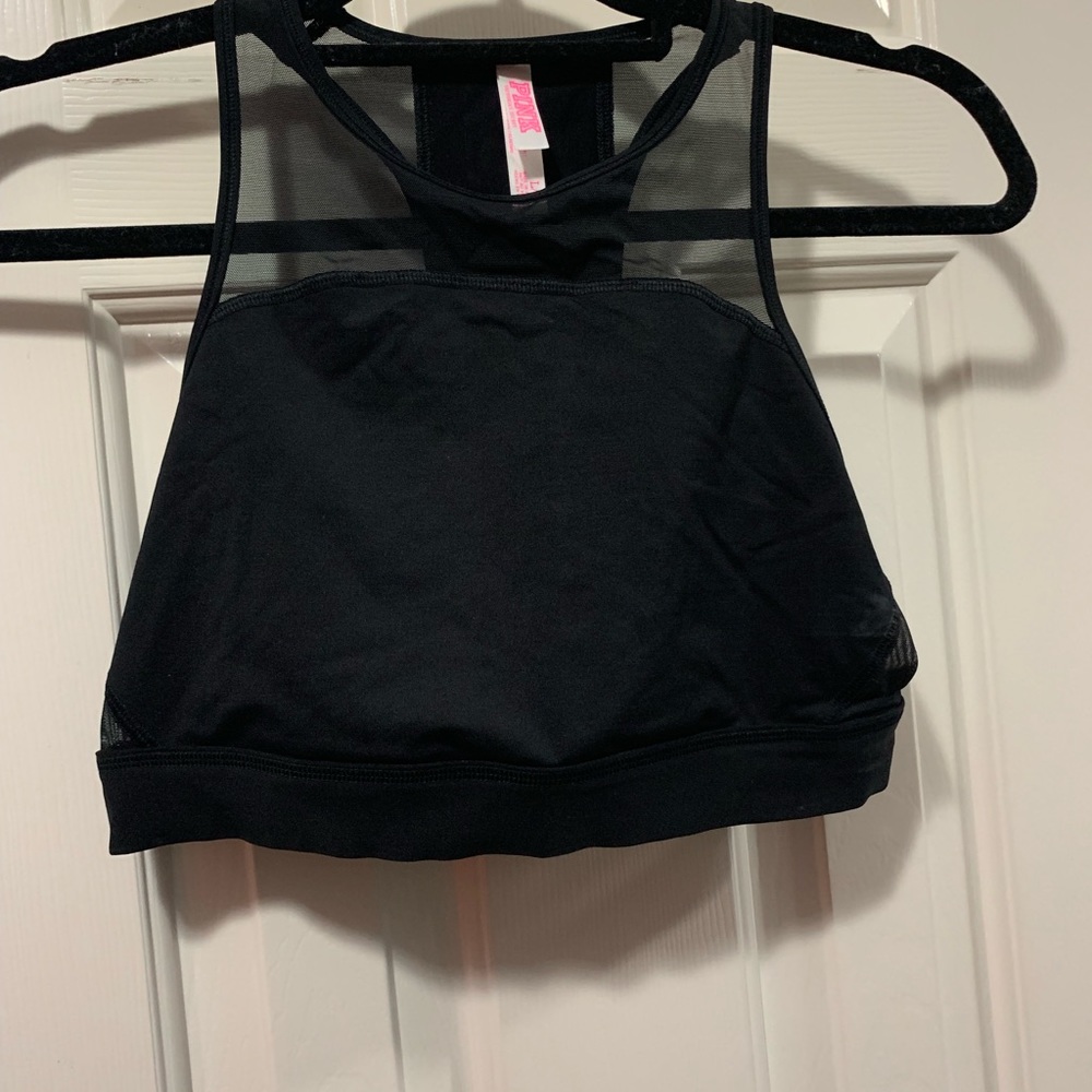 Pink sports bra